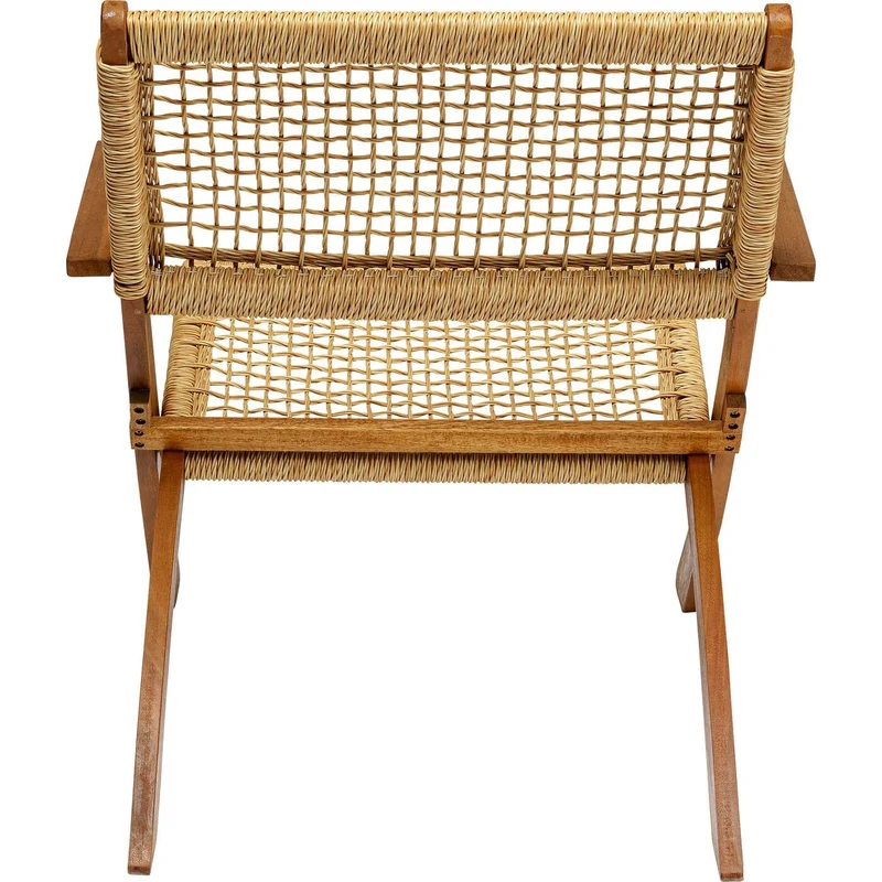 Kare Fauteuil Pliant Rio de Janeiro Chaise, Acacia Plastique, Beige, 72,5x64x78cm