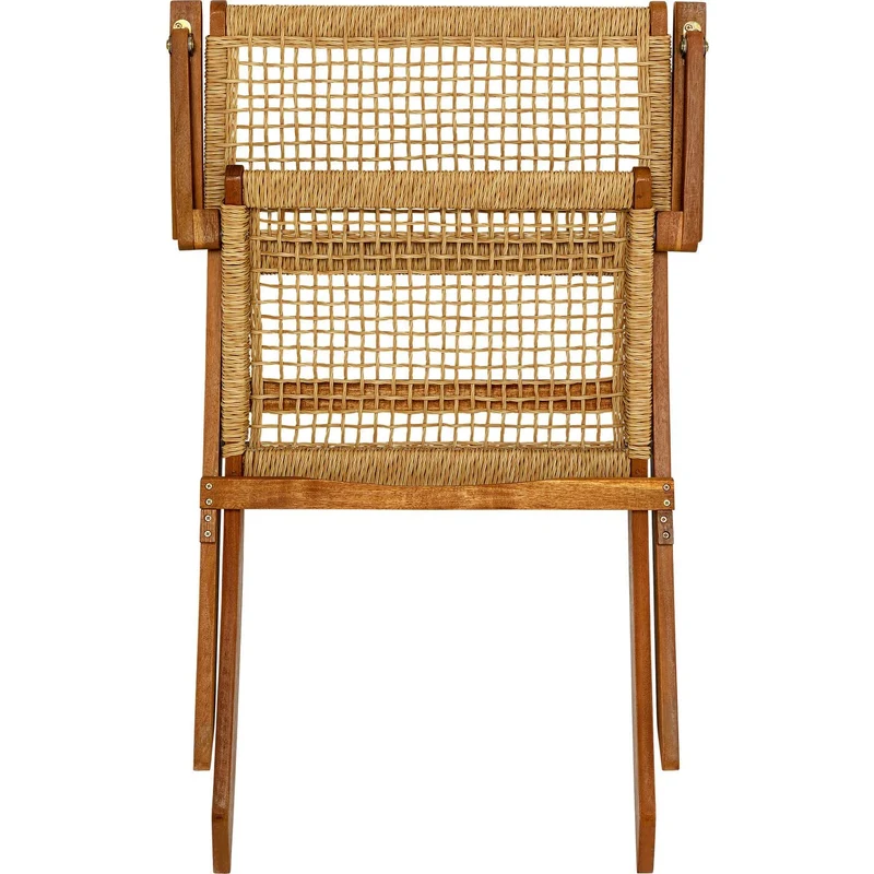 Kare Fauteuil Pliant Rio de Janeiro Chaise, Acacia Plastique, Beige, 72,5x64x78cm