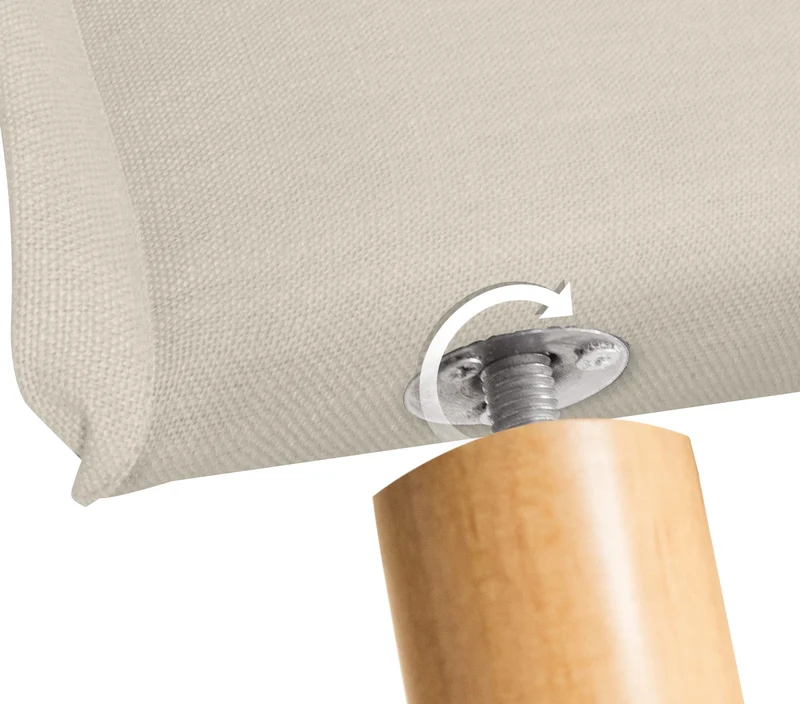 DHOME Tête de lit en Lin Naturel uni avec Bordures Tête de lit rembourrée Chambre à Coucher Moderne Top Trending (Beig, 160x105cm avec Pieds (Lits 150/160))