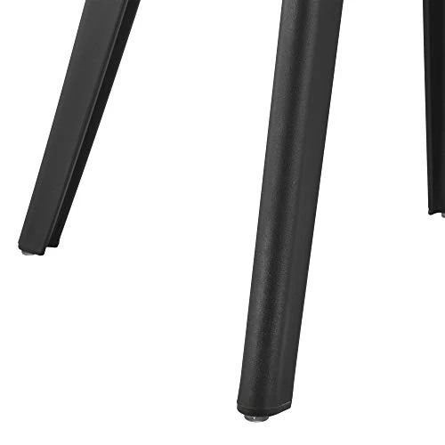 [en.casa] Set de 2 Chaises Design Chaise de Cuisine Chaise de Salle à Manger Plastique Noir 83 x 54 x 48 cm