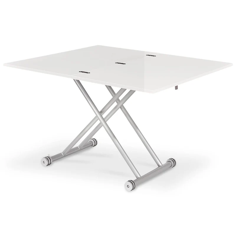 INTENSE DECO Table Basse relevable Blanc laqué