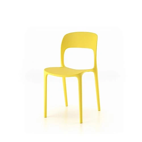 MOBILI FIVER, Chaise Amanda, Lot de 4, Jaune