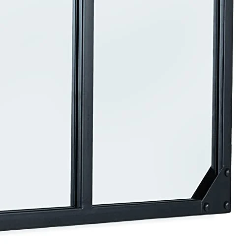 IDMarket - Miroir verrière 4 Bandes Design Industriel 110x70 cm