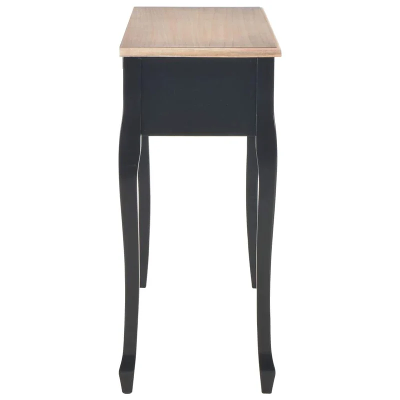 vidaXL Table de Console et Coiffeuse avec 3 Tiroirs Table de Maquillage Meuble de Chambre à Coucher Couloir Salon Entrée Salle à Manger Bureau Maison Noir