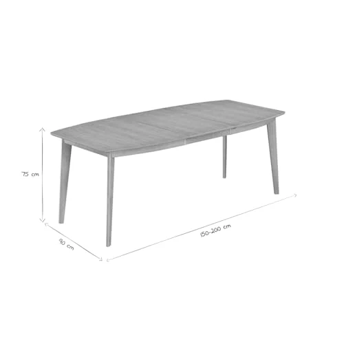 Miliboo Table à Manger Extensible scandinave en Bois Clair L150-200 Leena
