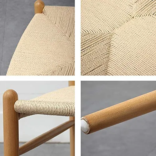 NMDCDH Tabourets de Pied Ottoman Tabouret de canapé Repose-Pieds Marchepied Petit Repose-Pieds Repose-Pieds rembourrés Tabouret de Table Basse Salon en rotin en Bois Massif, 12 Couleurs (