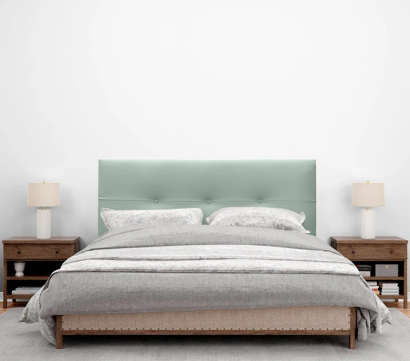 DHOME Tête de lit en Similicuir ou en Tissu AQUALINE Pro Haute qualité d'ameublement Gamme DE Couleurs Nouvelles Tête de lit Deluxe (Similicuir Vert Eau, 160x50cm (Lits 150/160))