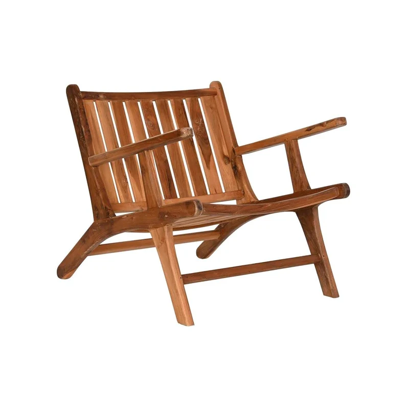 DKD Home Decor Fauteuil Naturel Teck (70 x 82 x 70 cm)