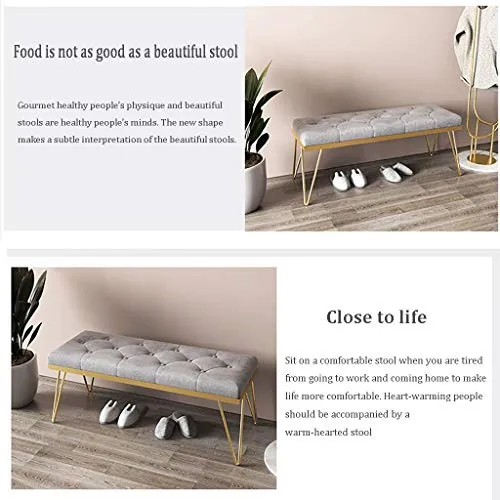 LYRZJJ Repose-Pieds Footstool Ottoman Tableau Tabouret De Chaussure De Changement De Porte De Couloir De Chambre Coussin Souple pour Cabine D'essayage Tabouret Créatif Magasin De Vêtements