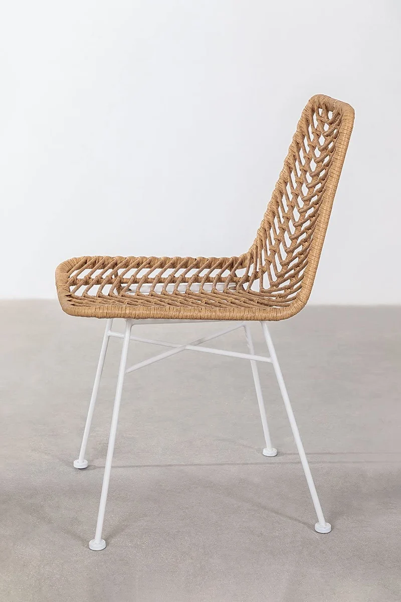 SKLUM Chaise de Salle à Manger en rotin synthétique Gouda Naturel Naturel Blanc