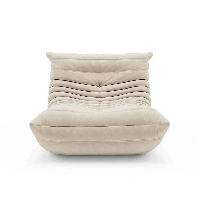 Togo Fauteuil de cheminée en daim doux avec housse en tissu de daim pour salon, chambre à coucher, salon, bureau