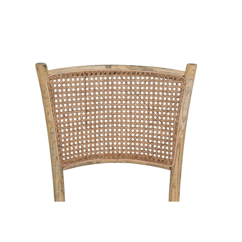 Biscottini Chaise Assise en rotin, Bois, Beige, L45,5XPR42,5XH89,5