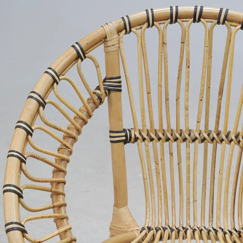 AUBRY GASPARD Fauteuil Rond en rotin Jazz