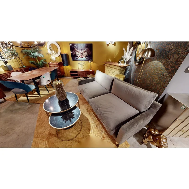 Kare Design Chaise Iris Velours Beige