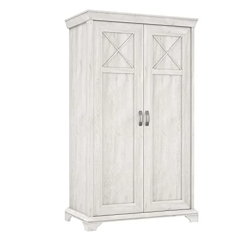 Forte Armoire, Bois d'ingénierie, décor pin Blanc, 66,2 x 123 x 210,3 cm