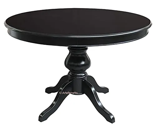 Table manger ronde noire 120 cm diamtre