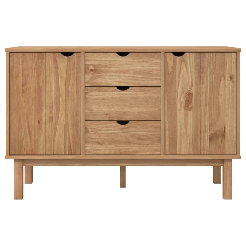 vidaXL Buffet Armoire Latérale Armoire de Rangement Organisateur de Maison Meuble de Salle de Séjour Intérieur 113,5x43x73 cm Bois Massif de Pin