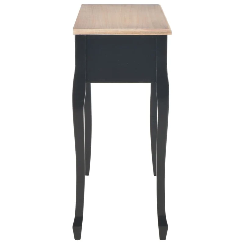 vidaXL Table de Console et Coiffeuse avec 3 Tiroirs Table de Maquillage Meuble de Chambre à Coucher Couloir Salon Entrée Salle à Manger Bureau Maison Noir