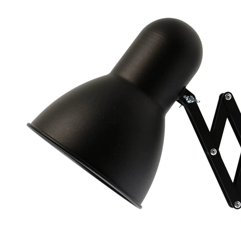 Licht-Erlebnisse Applique murale intérieure en métal noir bureau salon H:24 cm E27 réglable lampe murale rétro extensible chambre HARMONY