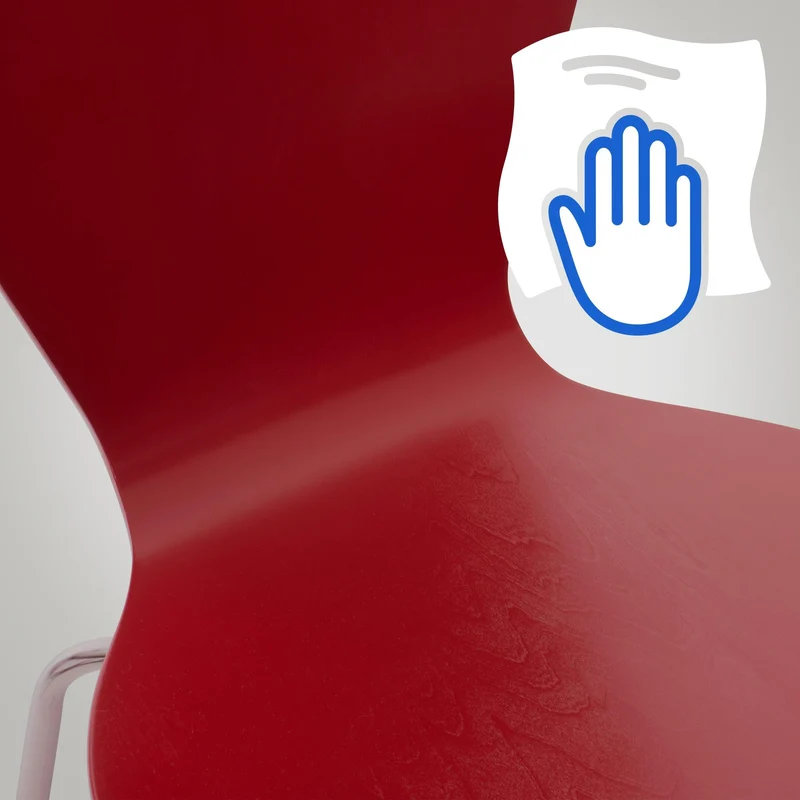 Chaise Empilable Calisto en Bois - Assise Ergonomique - Chaise de Salle d'Attente en Bois Chaise, Hauteur Assise 45 cm -Couleurs au Choix:, Couleur:Rouge