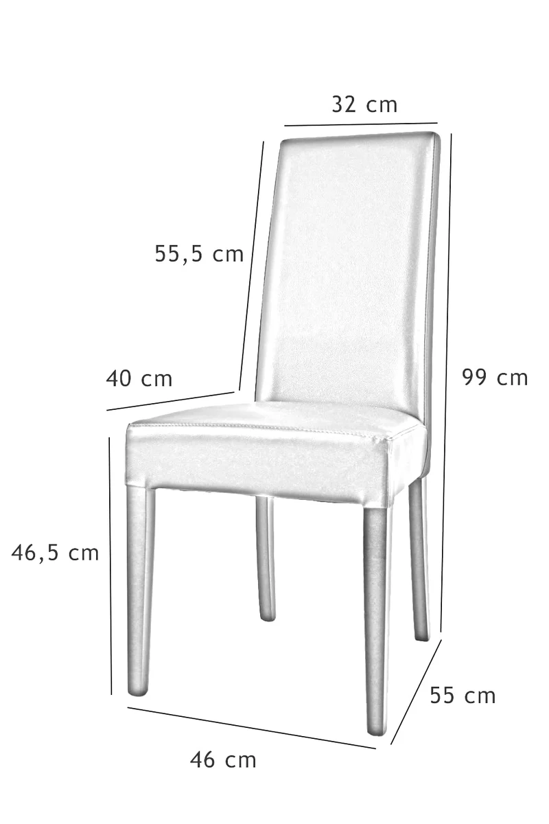 t m c s Tommychairs - Set 4 chaises Chiara Cuisine, Bar et Salle à Manger, Structure en Bois de hêtre peindré en Naturelle, Assise et Dossier rembourrés et revêtus en Tissue Ivoire