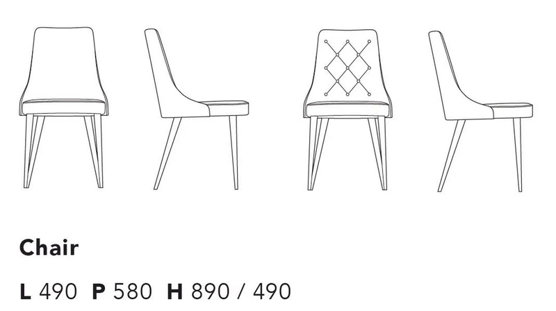 Homemania Chaise NA Nero, Lava