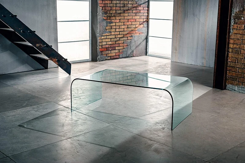 IMAGO FACTORY Grace | Table en Verre - Table Basse Transparente, Table de Salon Basse, Meubles de Salon en Verre, Design Moderne, Made in Italy, 110cm x 12mm