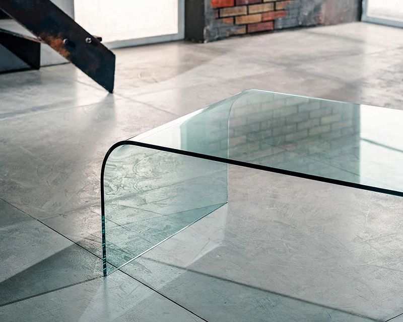 IMAGO FACTORY Grace | Table en Verre - Table Basse Transparente, Table de Salon Basse, Meubles de Salon en Verre, Design Moderne, Made in Italy, 110cm x 12mm