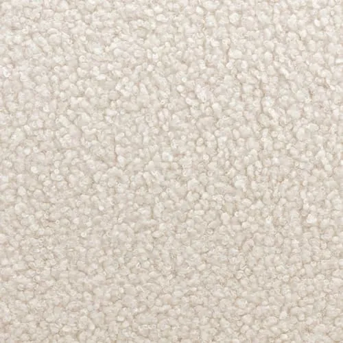 sweeek - Fauteuil scandinave Bois d'hévéa Finition Noyer Clair et Dossier Arrondi en Bouclette Blanche - Amelie