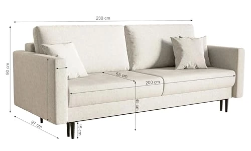 Selsey Valico Sofas, Engineered Wood, Vert, 230 cm Longueur