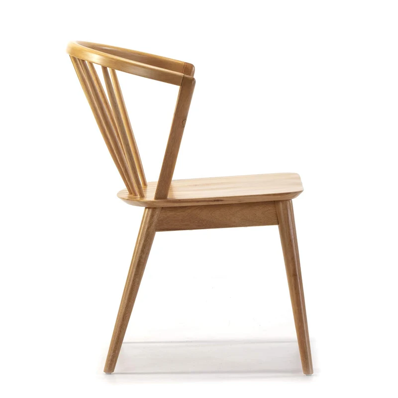 VS Venta-stock Pack 2 chaises Mura, Couleur Chêne, Bois Massif, 55 cm (Longueur) 58,5 cm (Profondeur) 84 cm (Hauteur)