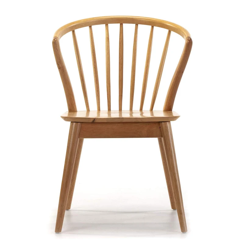 VS Venta-stock Pack 2 chaises Mura, Couleur Chêne, Bois Massif, 55 cm (Longueur) 58,5 cm (Profondeur) 84 cm (Hauteur)
