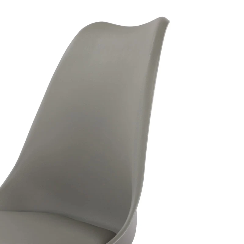 H.J WeDoo Lot de 2 chaises scandinaves, pied en bois de hêtre et assise rembourrée, style nordique - gris
