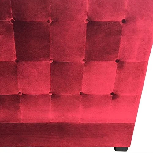 Paris Prix - Tête De Lit Capitonnée en Velours Amor 160cm Rouge