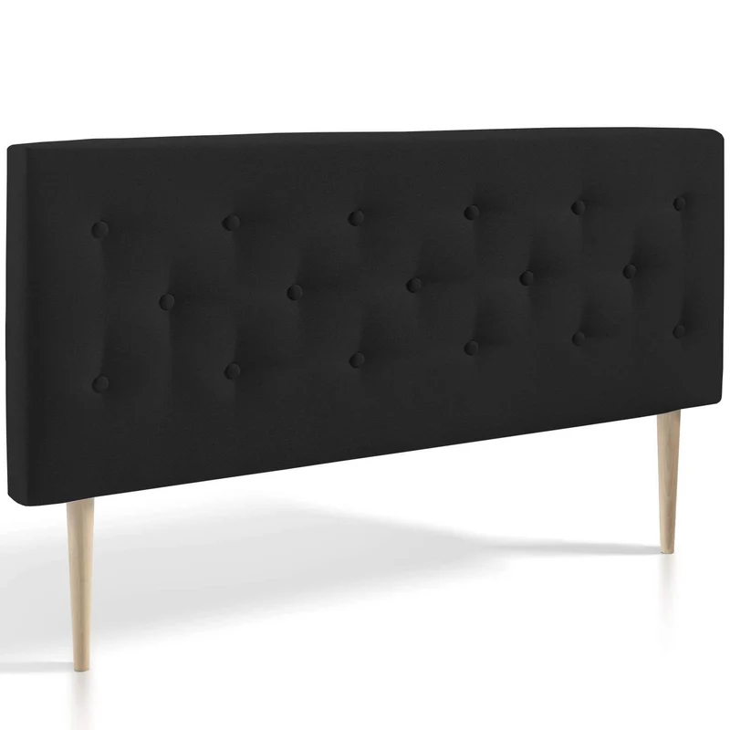 marcKonfort Tête de lit Oslo 160X100 cm, capitonnée Tissu Anthracite, Épaisseur Totale de 8 cm