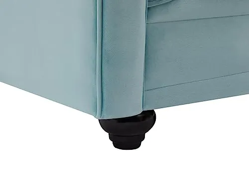 Vente-unique - Canapé 2 Places en Velours Bleu Pastel Chesterfield - Velours