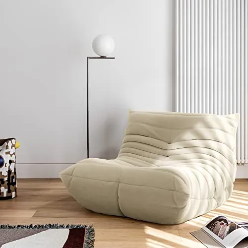Pouf inclinable doux – Fauteuil ancien pour salon, chambre, bureau et salon d'angle