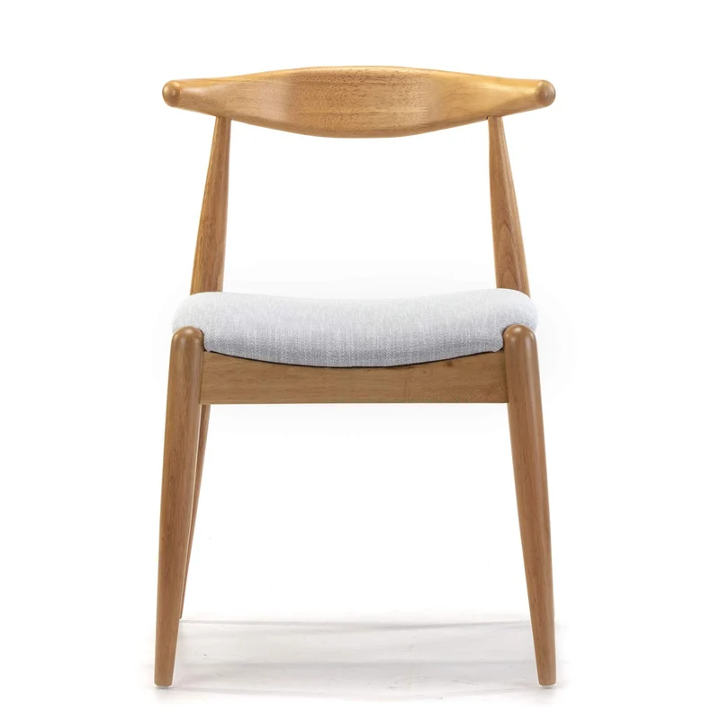 VS Venta-stock Pack 2 chaises Corzo, Couleur chêne, Bois Massif, 52,5 cm (Longueur) 50 cm (Profondeur) 74.5 cm (Hauteur)