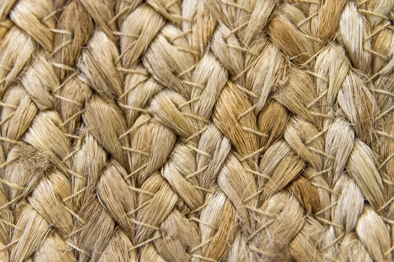 HAMID - Tapis Jute Naturel, Jute Alhambra Rond, Tressé à la Main, Tapis 100% Fibre de Jute pour Salon, Chambre, Décoration, (200x200cm)