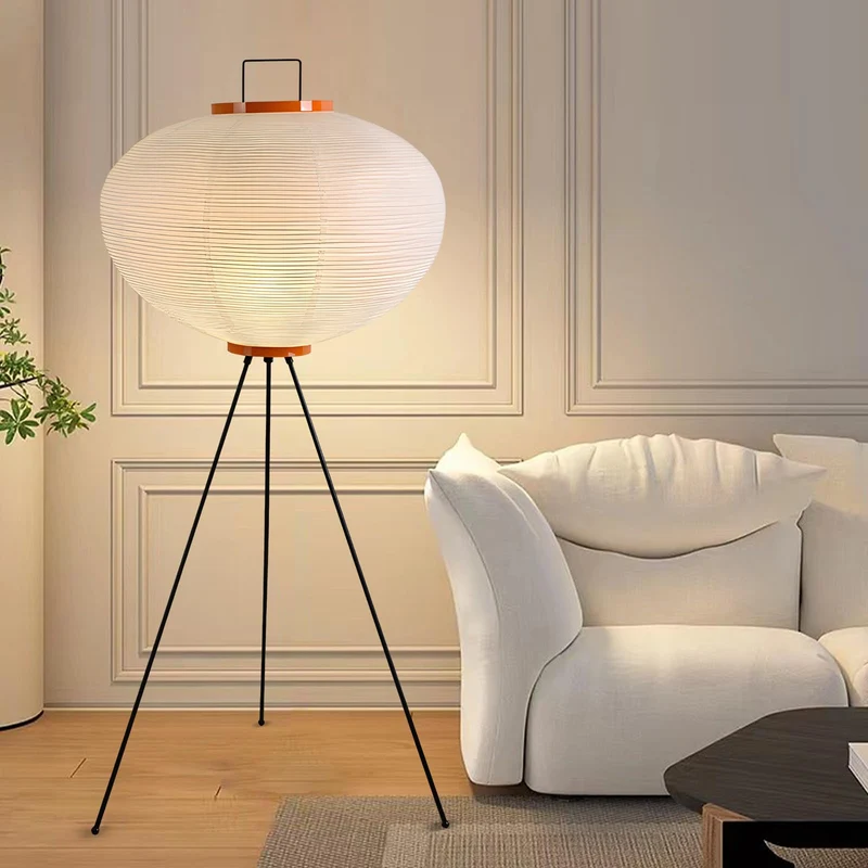 YQGOO Lampadaire en Papier pour Salon, lampadaire Lanterne Japonaise Blanche avec Interrupteur au Pied,lampadaire en Papier de Riz Fait Main à intensité Variable,Lampe sur Pied de Chambre à Coucher