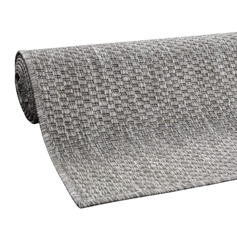 Tapis Intérieur Et Extérieur Balcon Terrasse Tapis Cuisine Monochrome Moucheté, Dimension:200x280 cm, Couleur:Gris