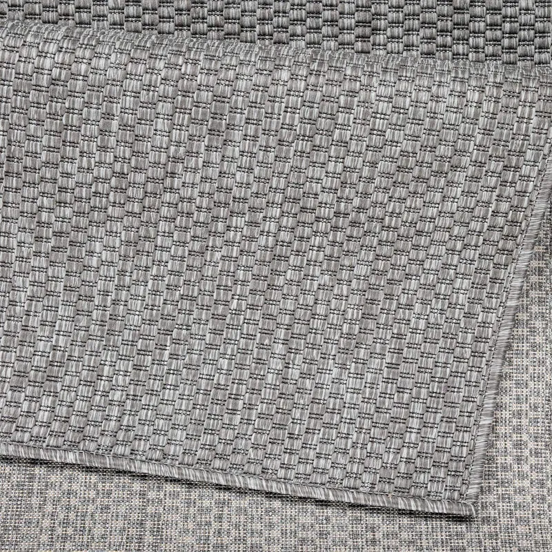 Tapis Intérieur Et Extérieur Balcon Terrasse Tapis Cuisine Monochrome Moucheté, Dimension:200x280 cm, Couleur:Gris