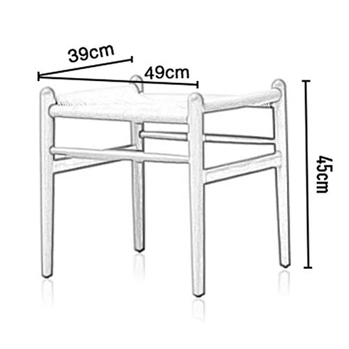 NMDCDH Tabourets de Pied Ottoman Tabouret de canapé Repose-Pieds Marchepied Petit Repose-Pieds Repose-Pieds rembourrés Tabouret de Table Basse Salon en rotin en Bois Massif, 12 Couleurs (