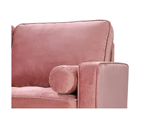Vente-unique - Canapé 2 Places en Velours FLEUET - Vieux Rose - Velours