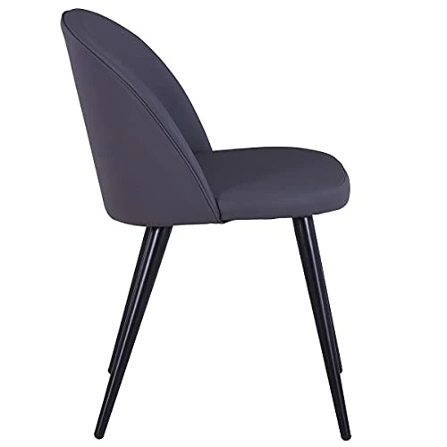 Menzzo Maury Chaise matelassée, Simili & P.U, Gris, Taille Unique
