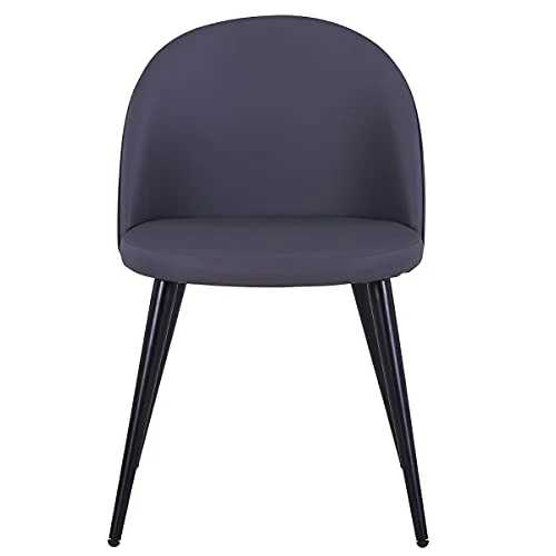 Menzzo Maury Chaise matelassée, Simili & P.U, Gris, Taille Unique