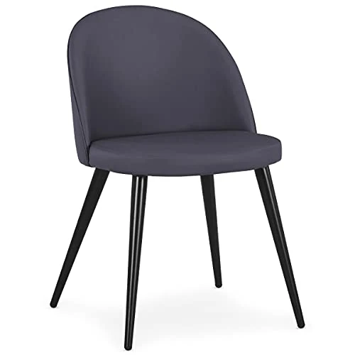Menzzo Maury Chaise matelassée, Simili & P.U, Gris, Taille Unique