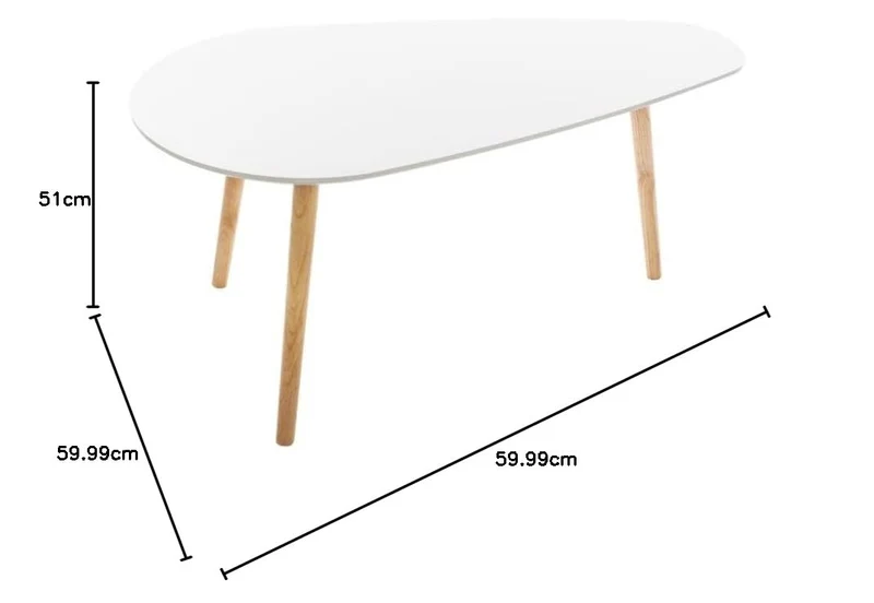 Tables gigognes Mileo Blanches - Atmosphera créateur d'intérieur