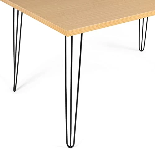 IDMarket - Table à Manger Vintage Noemi 8 Personnes Bois Pied épingle 160 cm