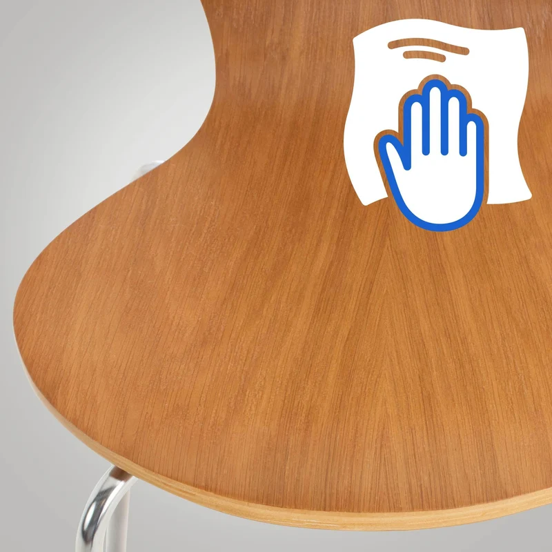 Chaise Empilable Calisto en Bois - Assise Ergonomique - Chaise de Salle d'Attente en Bois Chaise, Hauteur Assise 45 cm -Couleurs au Choix:, Couleur:chêne